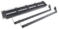 556-708 RS PRO Cat5e 48 Port RJ45 RJ Patch Panel UTP 2U Black