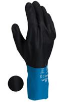 bstchms Showa Chem Master Black Cotton Flock Cotton Work Gloves, Size 10