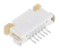 52207-0660 Molex, Easy-On, 52207 1mm Pitch 6 Way Right Angle Female FPC Connector, ZIF Top Contact