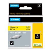 18058 Dymo Heat Shrink Tubing, Yellow 19mm Sleeve Dia. x 1.5m Length 3:1 Ratio, DYMO Series