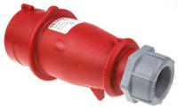 319 MENNEKES IP44 Red Cable Mount 3P + N + E Industrial Power Plug, Rated At 16A, 400 V,With Phase Inverter
