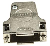 fmk2-1727040097 FCT from Molex FMK Series Die Cast Zinc Angled D Sub Backshell, 15 Way, Strain Relief