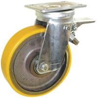 14017954 Guitel Hervieu Braked Swivel Castor Wheel, 900kg Capacity, 200mm Wheel