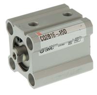 cq2b16-15d SMC Pneumatic Compact Cylinder - 16 mm Bore, 15 mm CQ2 Series, Double Acting Acting