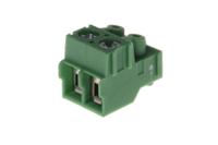 1934861 Phoenix Contact, 5mm Pitch, PT 1.5/ 2-PVH-5.0, 2 Way, Right Angle, Pluggable Terminal Block, Plug, Through Hole, Solder