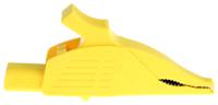 669575-24 Staubli Crocodile Clip 4 mm Connection, Brass Contact, 32A, Yellow