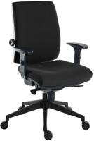 625-818 RS PRO Black Fabric Operator Chair, 150kg Weight Capacity