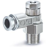 asb2201-g01-06d SMC ASB Series Threaded Pneumatic Silencer & Exhaust Restrictor Function Fitting, G 1/8 Inlet Port, 6mm Tube Inlet