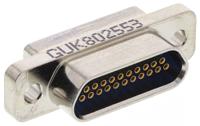 mwdm2l-21ss Glenair MWDM 21 Way Panel Mount D-sub Connector Socket