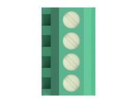 282834-7 TE Connectivity PCB Terminal Block, 7-Contact, 2.54mm Pitch, Board Mount, 1-Row