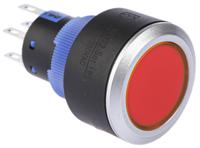 175-8888 RS PRO Illuminated Push Button Switch, Momentary, Panel Mount, 22.2mm Cutout, DPDT, Red LED, 250V ac, IP65
