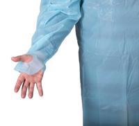 a0233 RS PRO Blue Polythene Lightweight Disposable Apron, 100 Per Box