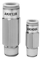 akh04b-01s SMC AKH Non Return Valve, 4mm Tube Inlet, R 1/8 Male Outlet, -100 kPa → 1 MPa