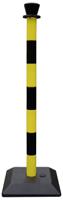 125-2194 RS PRO Black & Yellow ABS Barrier Post