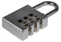 781-6039 RS PRO Combination Aluminium Combination Padlock, 5mm Shackle, 30mm Body