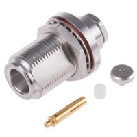 r161322000w Radiall, Jack Panel Mount N Connector, 50Ω, Clamp Termination, Straight Body