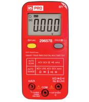 296-581 RS PRO Digital, LCD Digital Multimeter, 10A ac Max, 10A dc Max, 600V ac Max - UKAS Calibrated