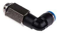 qsll-g14-8 Festo QS Series Elbow Threaded Adaptor, G 1/4 Male to Push In 8 mm, Threaded-to-Tube Connection Style, 186131