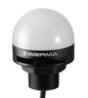 24013050 Werma MC55 Series Clear Beacon, 10 → 30 V dc, Base Mount, LED Bulb, IP65