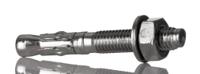 264-6414 RS PRO Steel Through Bolt M10 x 80mm, 10mm Fixing Hole