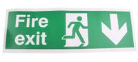 231-4468 Vinyl FIRE EXIT, Fire Exit, English, Exit Sign