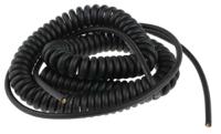 73220214 Lapp UNITRONIC Coiled 0.14 mm² 4 Core Power Cable, Black Polyurethane PUR, 0.5m