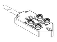 1202510046 Brad from Molex 120119 Series Sensor Box, M12, 5m cable, 1 port