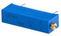 m43p201kb40 200Ω, Through Hole Trimmer Potentiometer 0.5W Side Adjust Vishay, 43P