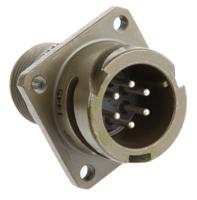 97b-3100a-14s-6p Amphenol Limited, 97B, Brass 6 Way Wall Mount MIL Spec Circular Connector Receptacle, Pin Contacts,Shell Size 14S,