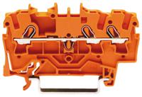 2002-1302 WAGO  TOPJOB S, 2002 Series Orange, 2.5mm², Single-Level, Push-In Cage Clamp Termination, ATEX, IECEx