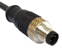 pxptpu12fim05bcl010pur Bulgin Male 5 way M12 to Unterminated 3 way Free End Sensor Actuator Cable, 1 m