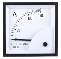 d72sd5a0-150a HOBUT D72SD Analogue Panel Ammeter 0/150A For 150/5A CT AC, 72mm x 72mm Moving Iron