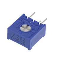 3386v-1-203lf 20kΩ, Through Hole Trimmer Potentiometer 0.5W Bourns, 3386