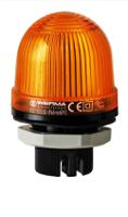 80130075 Werma EM 801 Series Yellow Steady Beacon, 24 V ac/dc, Panel Mount, LED Bulb, IP65