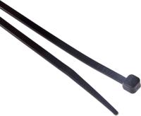 233-465 RS PRO Cable Tie, 150mm x 3.6 mm, Black Nylon, Pk-100