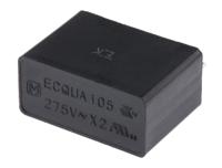 ecquaaf105ka Panasonic ECQUA Polypropylene Film Capacitor, 275V ac, ±10%, 1μF, Through Hole