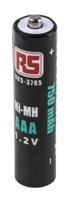 905-3785 RS PRO NiMH Rechargeable AAA Battery, 750mAh, 1.2V