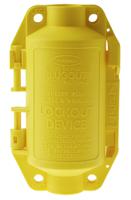 hubbell-plugout-small-plugout Brady Yellow 4-Lock Polypropylene Electrical Plug Lockouts, 9.40mm Shackle