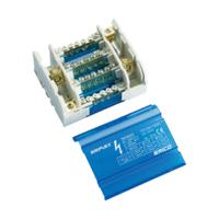 563820 nVent ERIFLEX Distribution Block, 4 Way, 10 → 35mm², 125A, 690 V, Blue