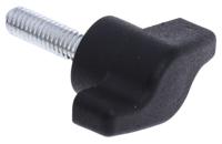 478-444 RS PRO Black Wing Clamping Knob, M6, Threaded Stud