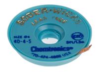 40-4-5 Chemtronics 1.5m Lead Free Desoldering Braid, Width 2.8mm
