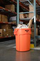 2119308 Rubbermaid Commercial Products Brute Vented 32gal Orange Polypropylene Waste Bin