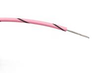 196-4243 RS PRO Black/Pink 0.2mm² Hook Up Wire, 24 AWG, 7/0.2 mm, 100m, PVC Insulation