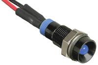 723-9375 RS PRO Blue Panel Mount Indicator, 2V dc, 8mm Mounting Hole Size, Lead Wires Termination, IP67