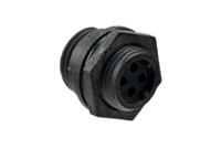 px041204s Bulgin Circular Connector, 4 Contacts, Front, Miniature Connector, Socket, Female, IP68, Buccaneer 400 Series