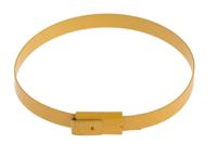 743-6241 RS PRO Cable Tie, Roller Ball, 150mm x 4.6 mm, Yellow Polyester Coated Stainless Steel, Pk-100