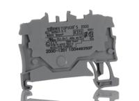 2000-1201 Wago TOPJOB S, 2000 Series Grey Feed Through Terminal Block, 1mm², Single-Level, Push-In Cage Clamp Termination, ATEX,