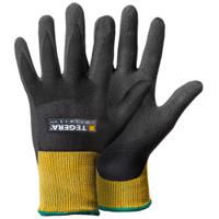 8801-11 Tegera Black, Yellow Elastane, Nylon Work Gloves, Size 11/XL