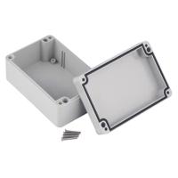 186-2256 RS PRO Grey ABS Enclosure, IP67, IK09, Grey Lid, 118.15 x 78.35 x 54.6mm