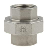 499-3502 RS PRO Stainless Steel Pipe Fitting, Straight Octagon Union, Female G 3/4in x Female G 3/4in